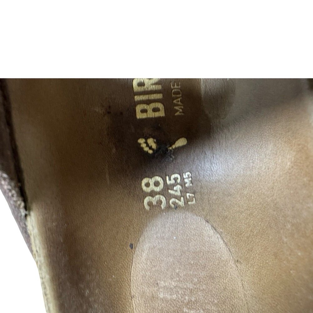 Birkenstock Arizona Big Buckle Patent Mud Green Sandals EU 38 US 7 Women - Picture 5 of 7